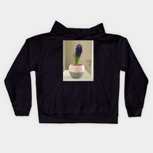 Fragrant purple home hyacinth vase Kids Hoodie